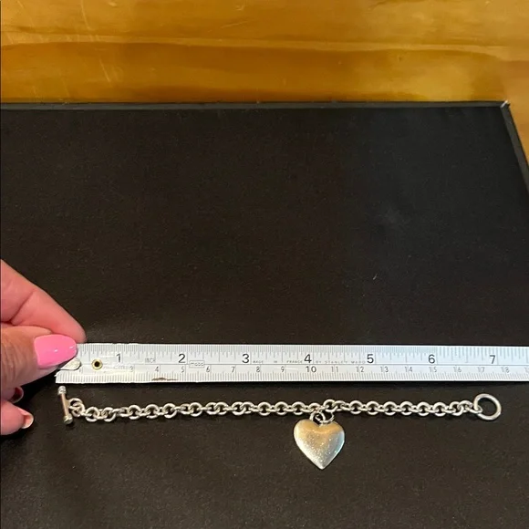 Silver Heart Charm Bracelet - Picture 9 of 9